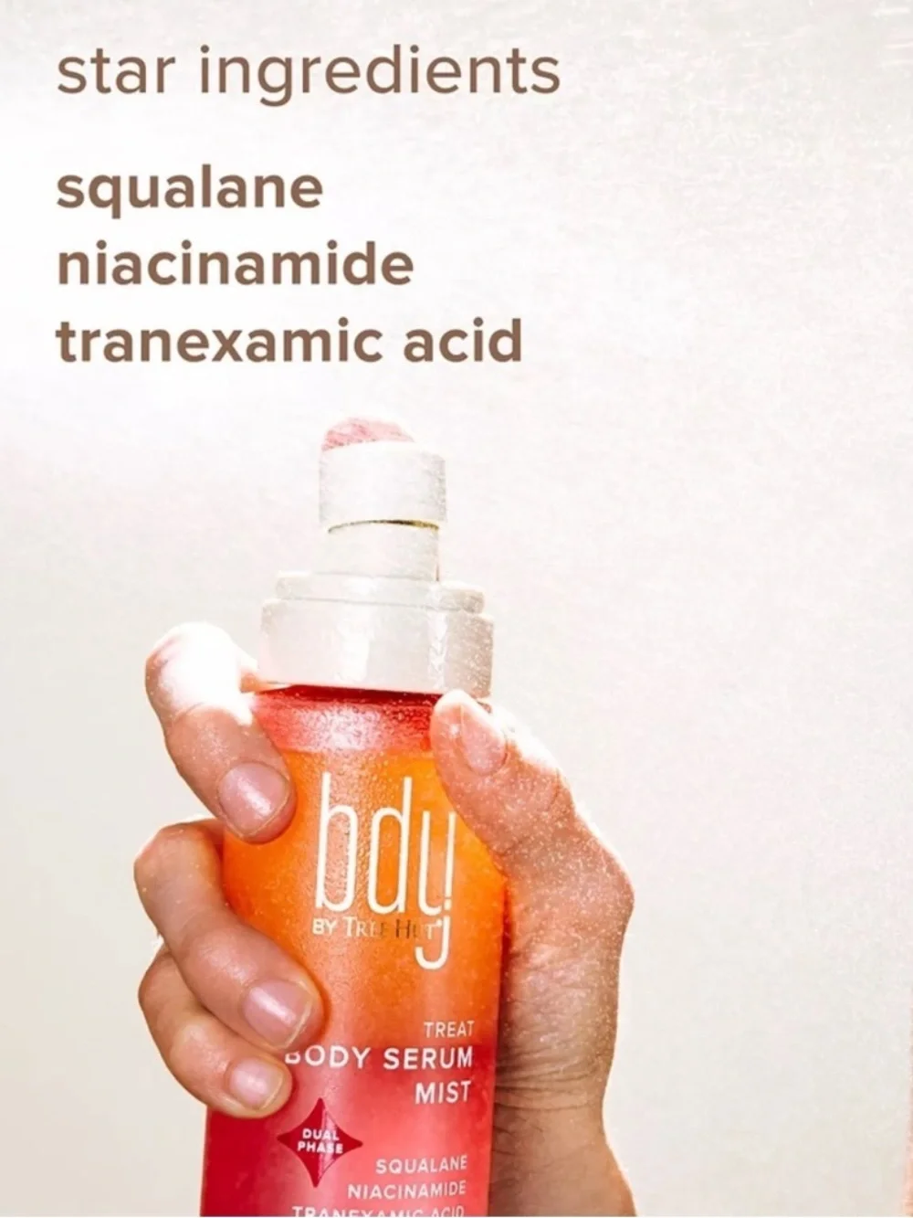bdy. By Tree Hut Brightening Dual Phase Body Serum Mist 3.4oz BRAND NEW